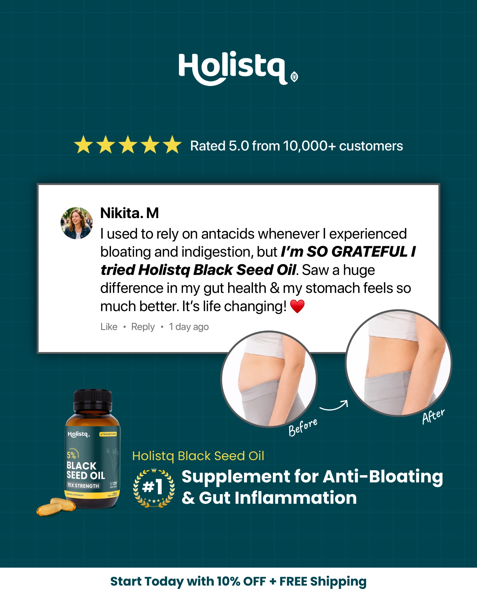 Holistq Health Facebook ad from Jul 22, 2026
