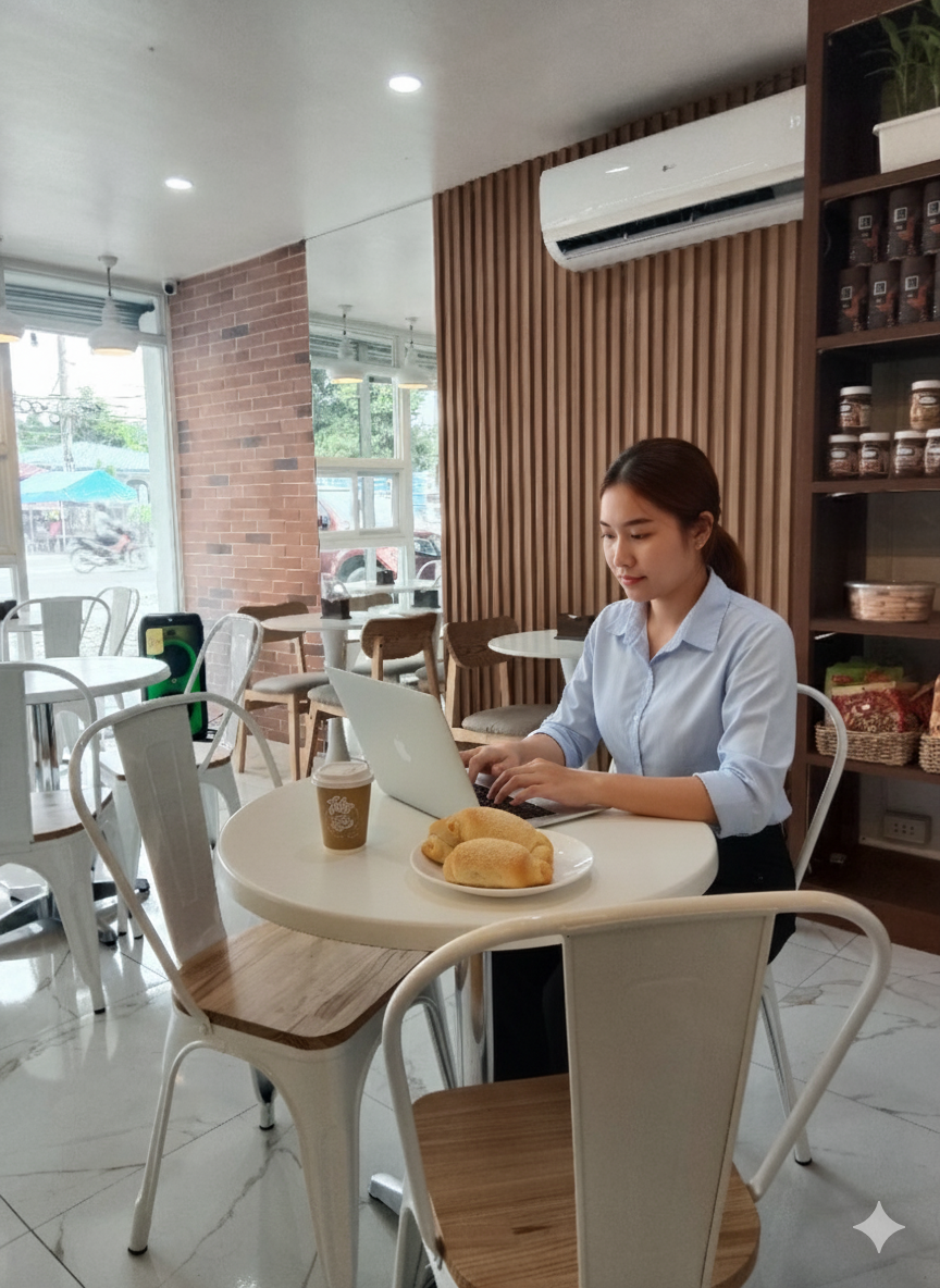 Feliz Bakeshop and Café Facebook ad: Chat with us