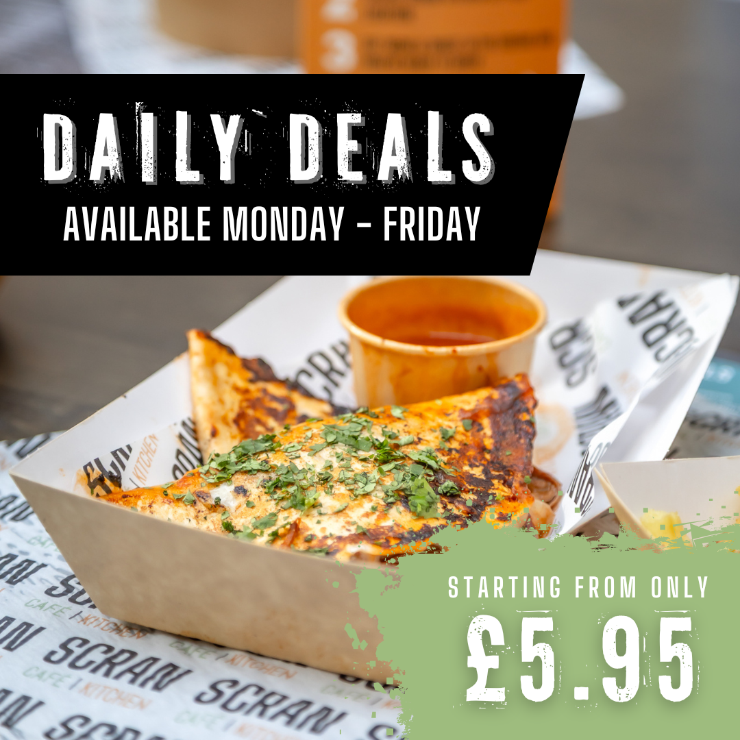 Scran Kitchen Facebook ad: Hungry while shopping?