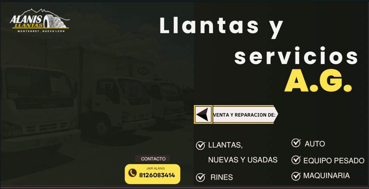 Llantas y Servicios AG Facebook ad: VENTA DE LLANTAS NUEVAS Y USADAS