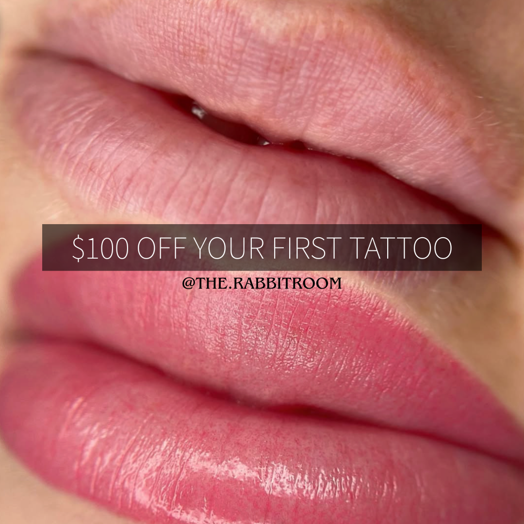 The Rabbit Room Facebook ad: LIP BLUSH | save $100