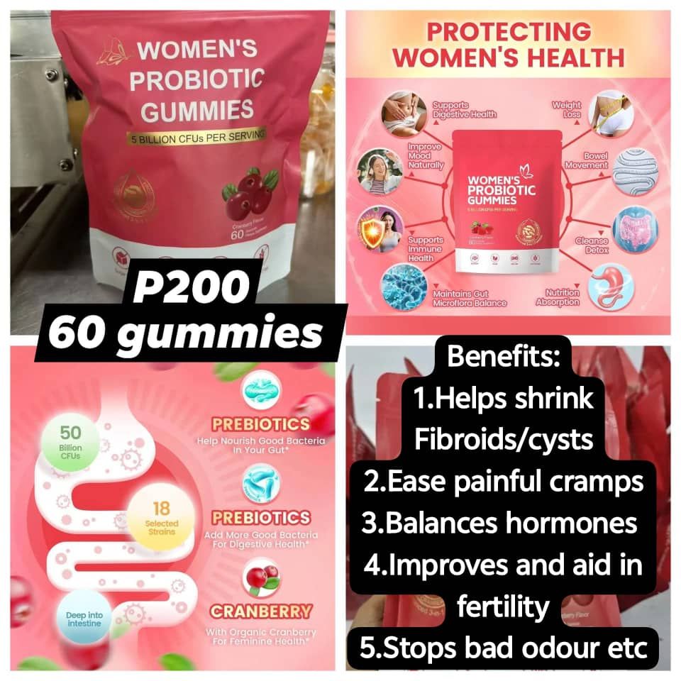 Oteng Dominic Chere Facebook ad: Women Probiotic Gummies: P200 per Bag (60 gummies)