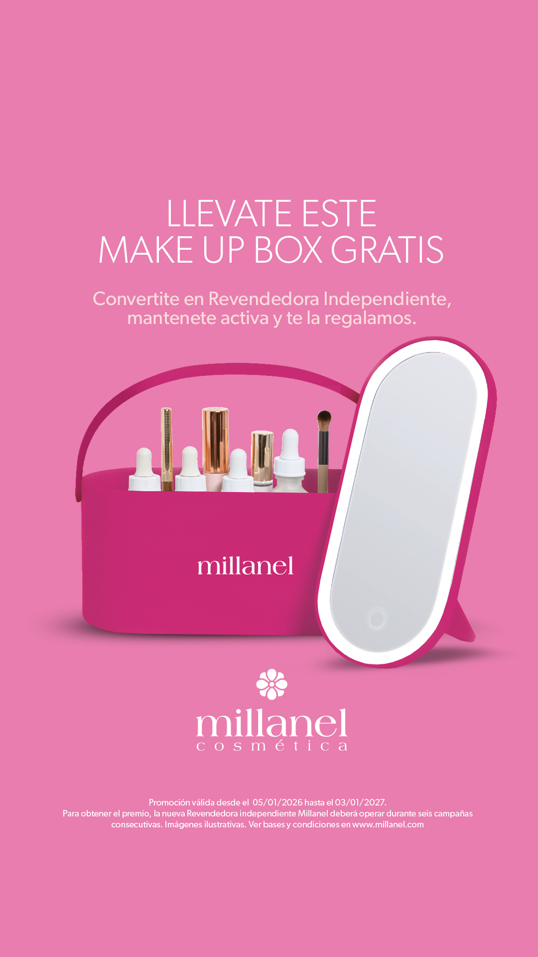 Millanel Cosmética Oficial Facebook ad from Jan 8, 2026