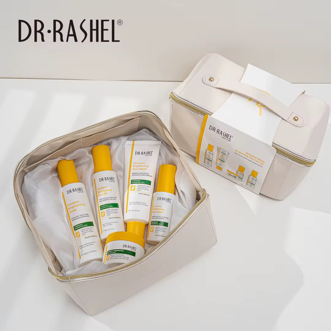 Dr Rashel Officials Qatar Facebook ad: DR.RASHEL Turmeric Glow Brightening Skin Care Set