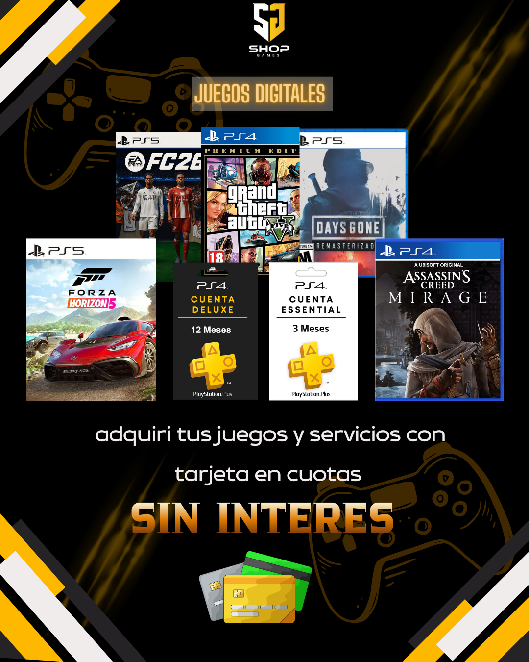Shop Games Facebook ad: ¡Subí de nivel sin pagar de más!