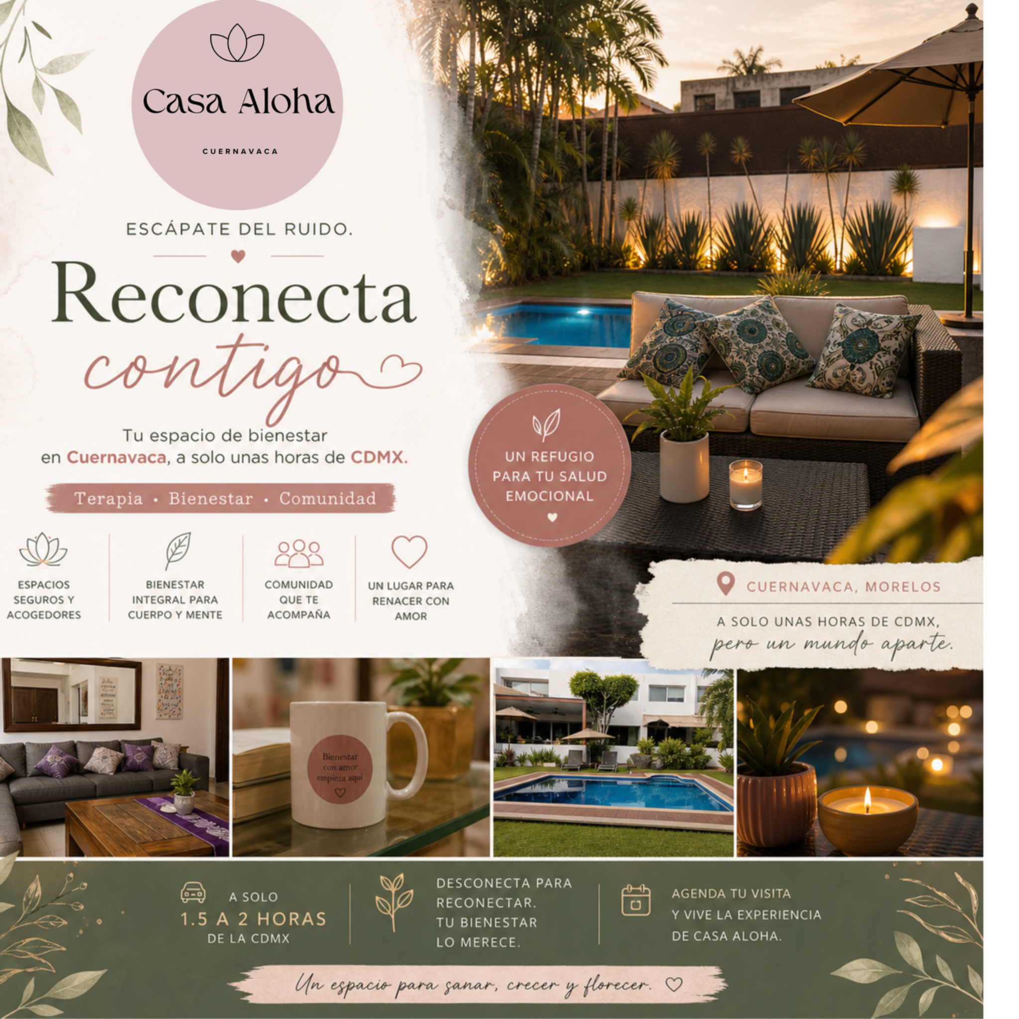 Casa Aloha Facebook ad: Reconecta contigo