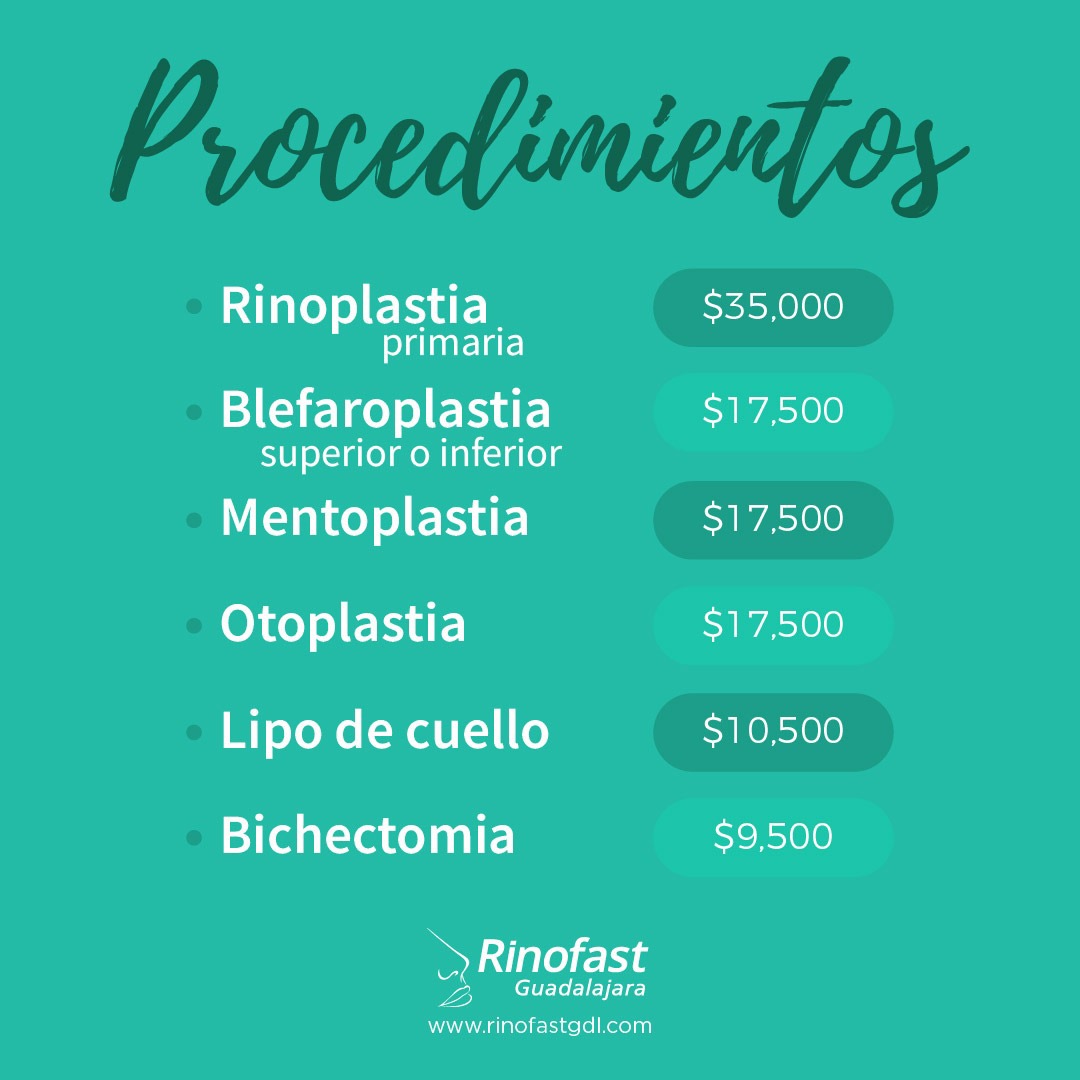Rinofast Guadalajara Facebook ad: Rinofast Guadalajara te ofrece cirugía facial.