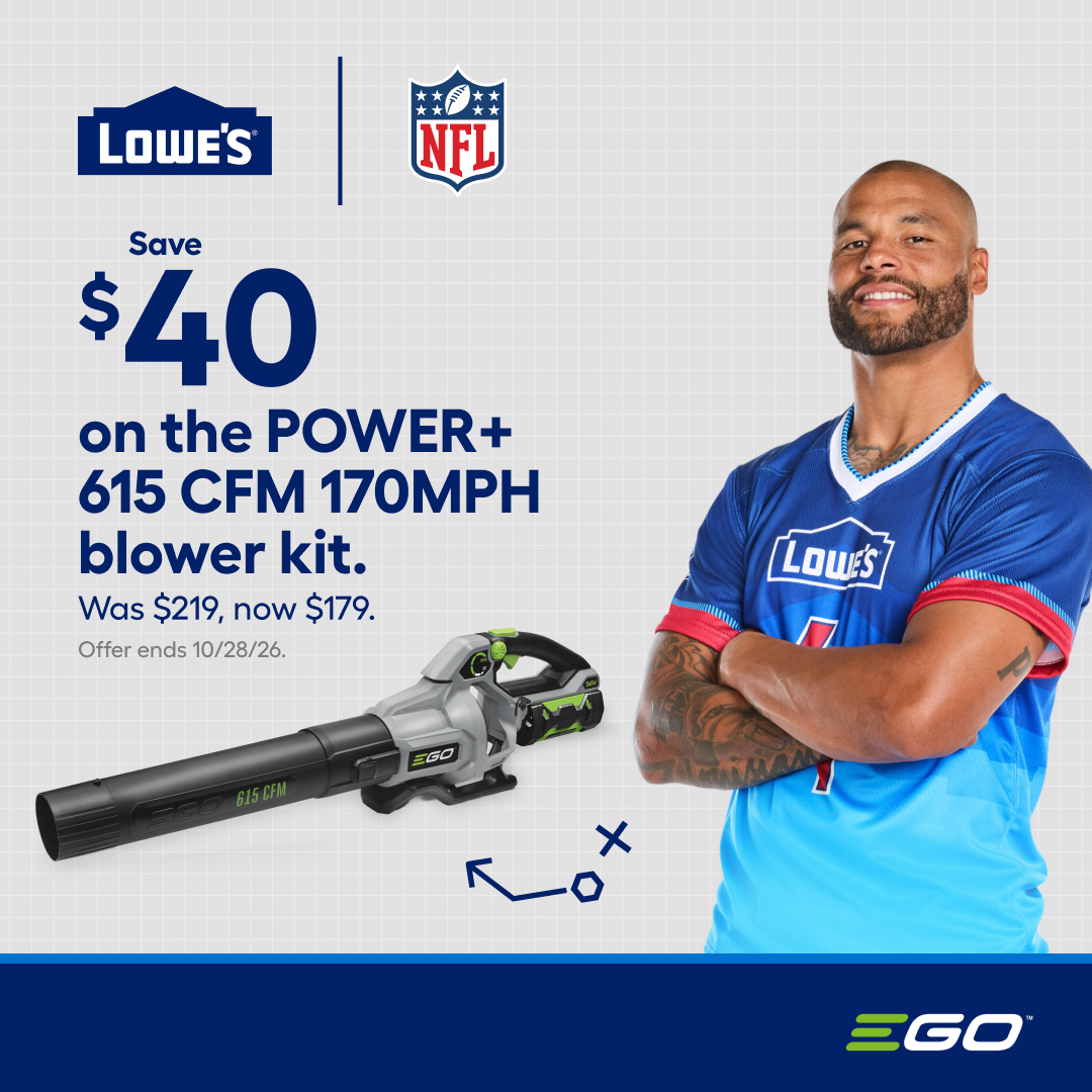 Lowe's Home Improvement Facebook ad: Kick off the season with EGO