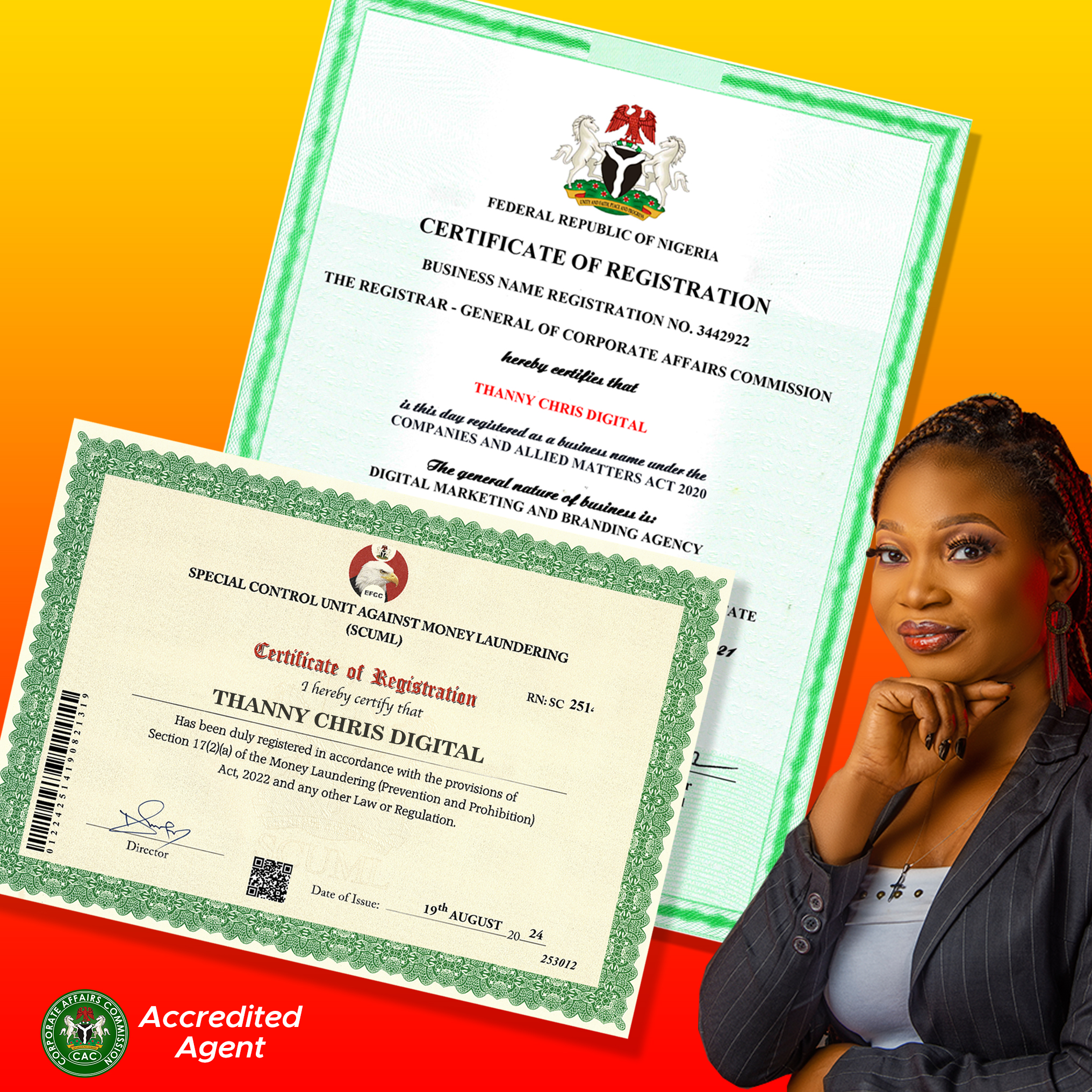 Thanny Chris Digital Facebook ad: Get Your CAC Registration, EFCC SCUML Certificate, FIRS…