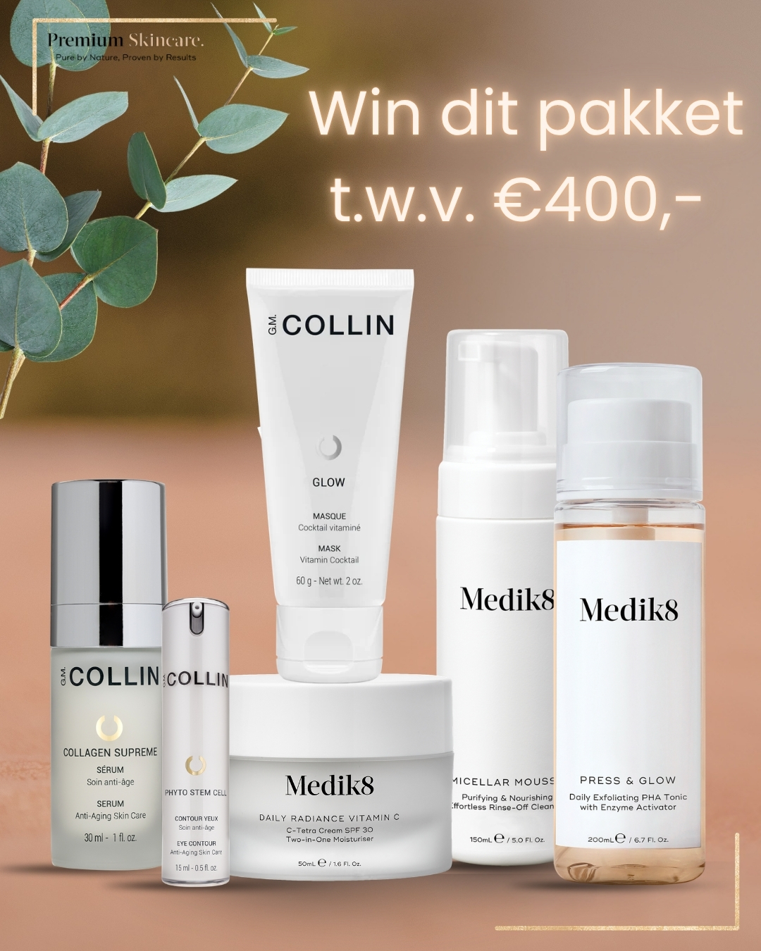Premium Skincare NL Facebook ad: WIN DE ULTIEME SKINCARE RESET (t.w.v.