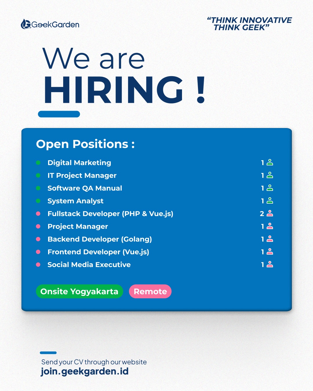 GeekGarden Facebook ad: Looking for your next career move?