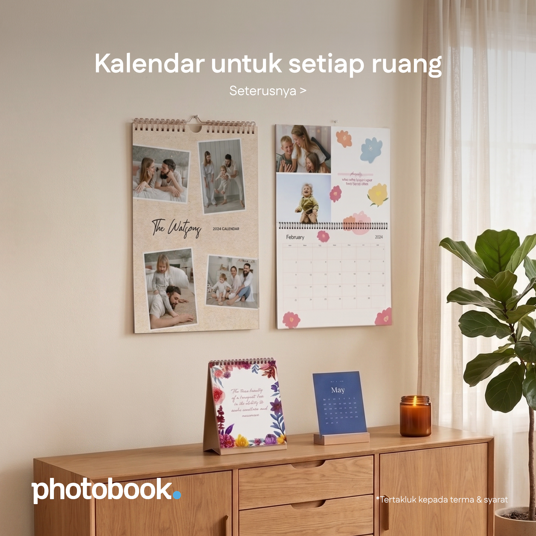 Photobook Asia Facebook ad: Pilih jenis kalendar, muat naik foto kenangan terindah…