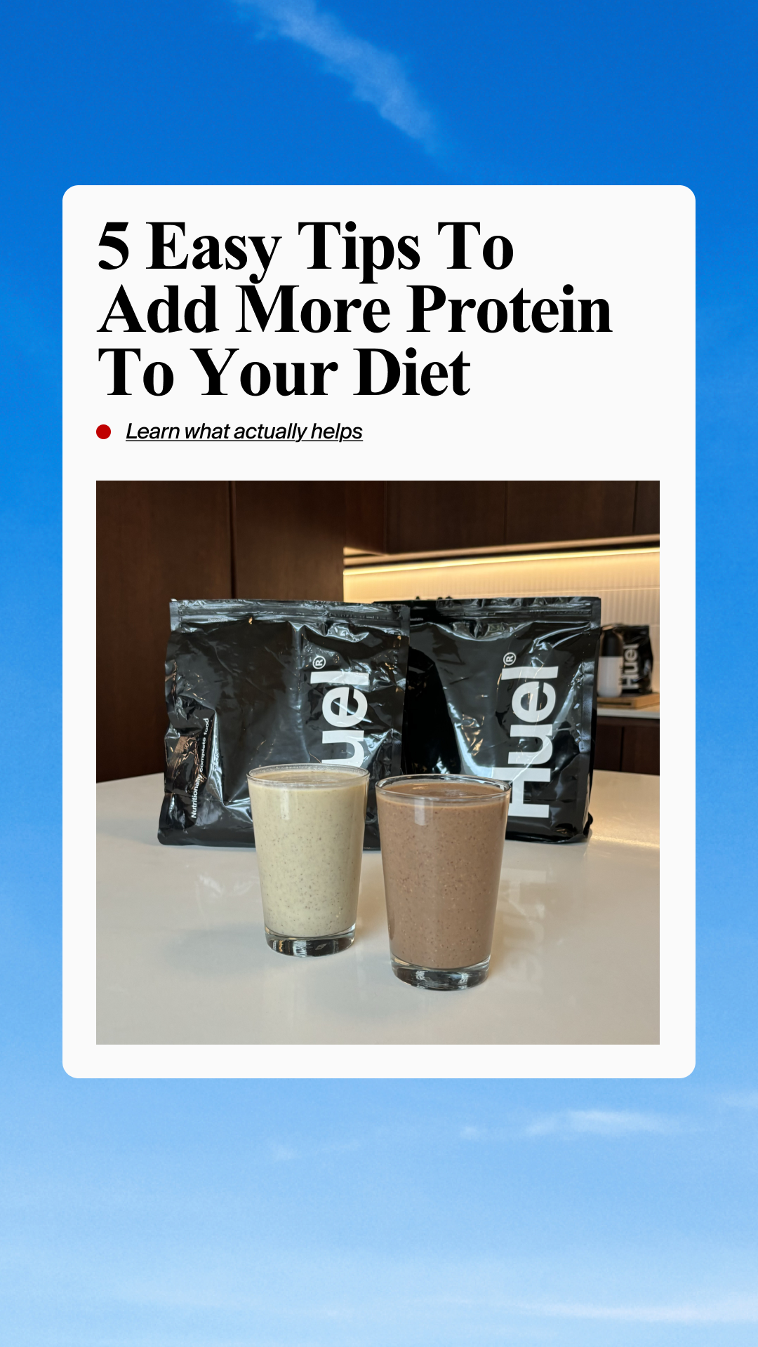 Huel Facebook ad