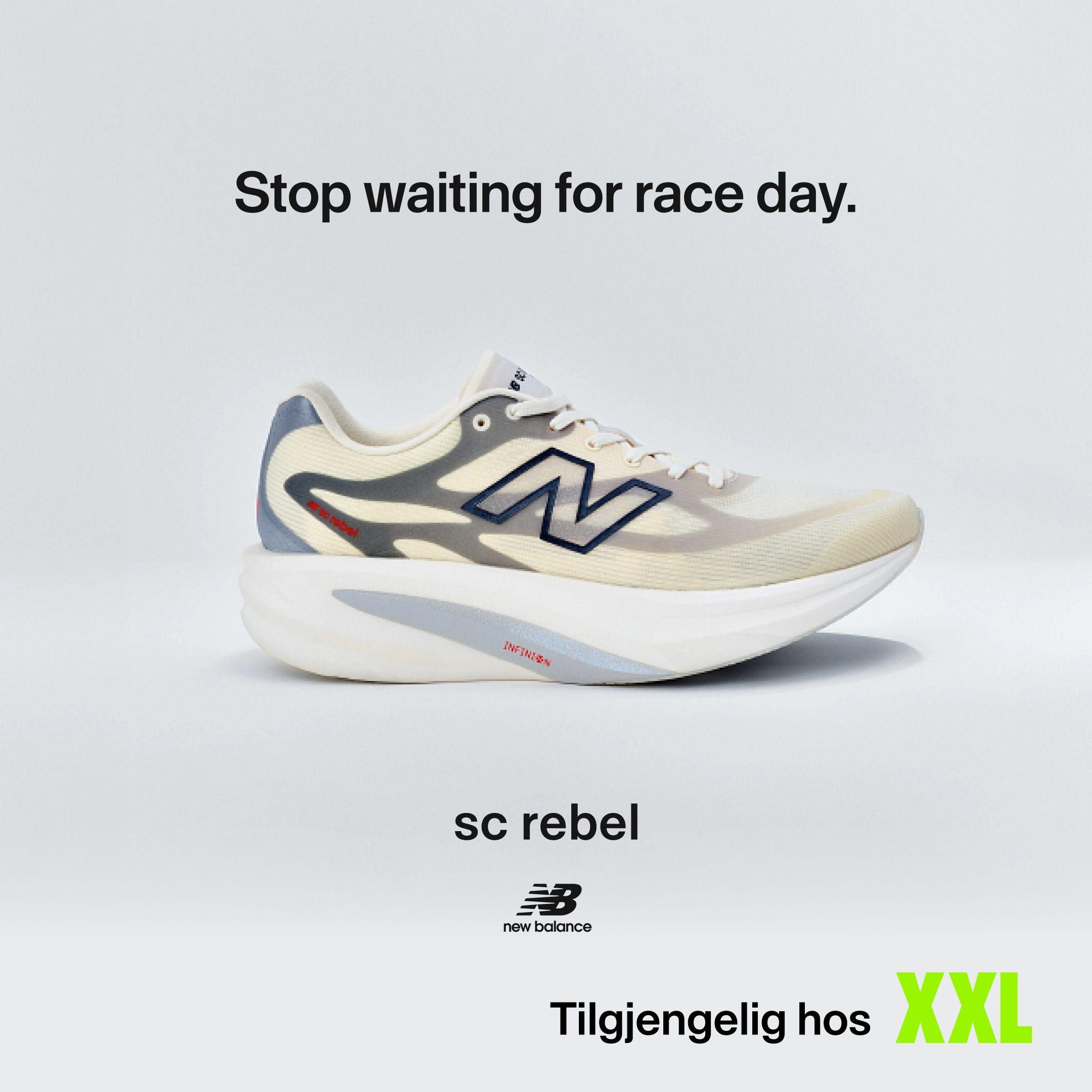 XXL Sport & Villmark Facebook ad: Kjøp New Balance SC Rebel v1 hos XXL