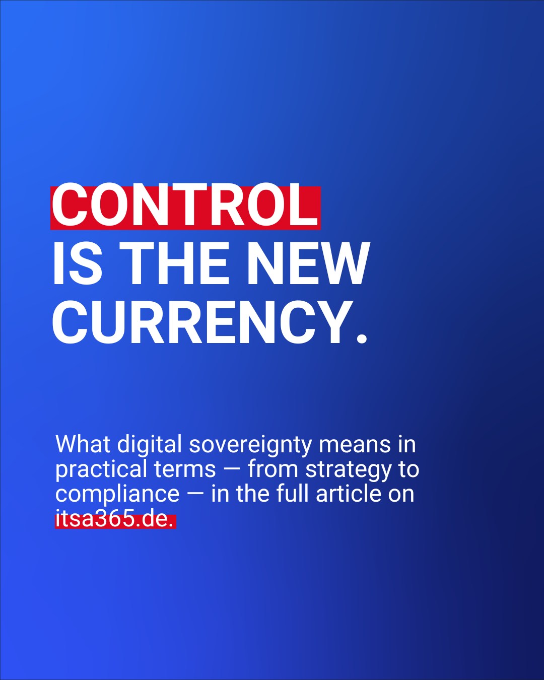 it-sa home of it security Facebook ad: Digital sovereignty isn’t a status.