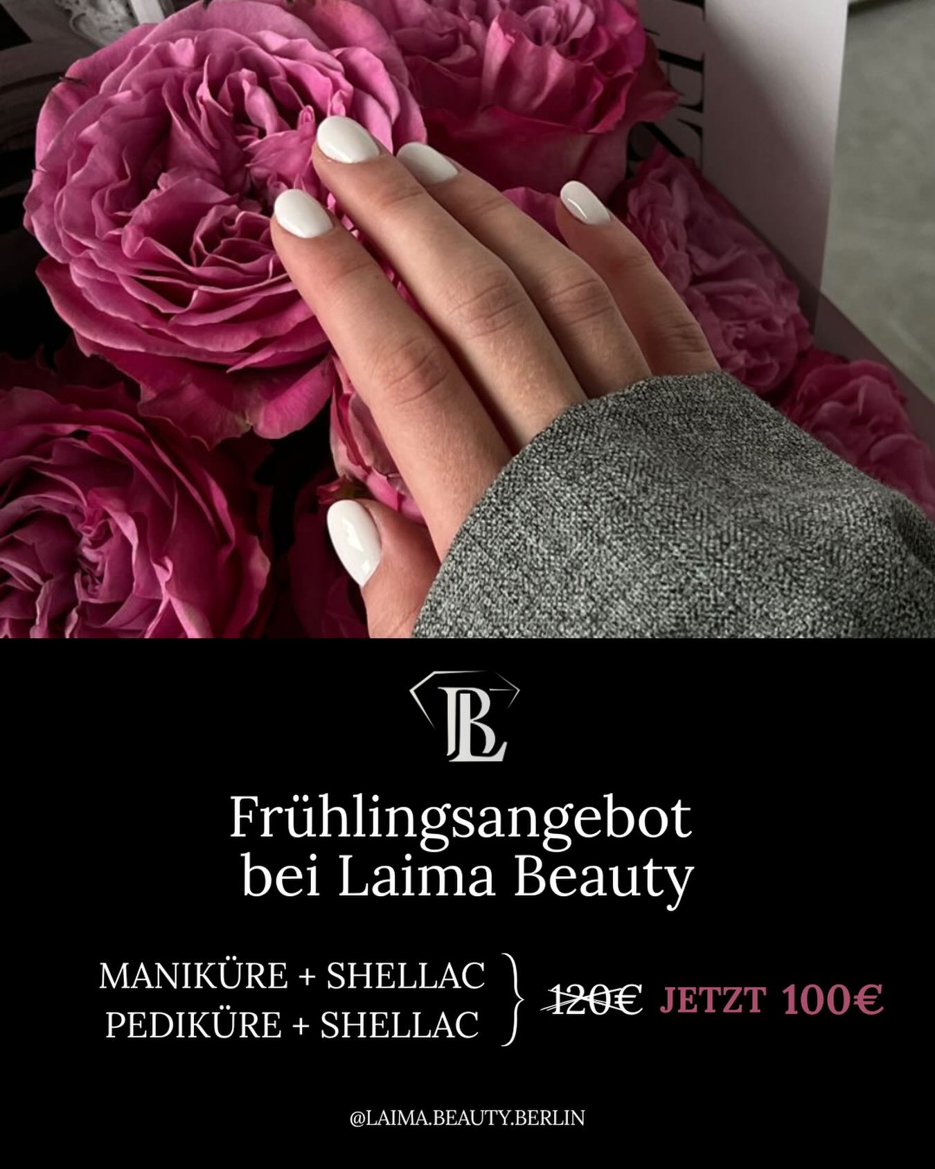 Schönheitssalon Laima Beauty Facebook ad: Aktion vom 1.