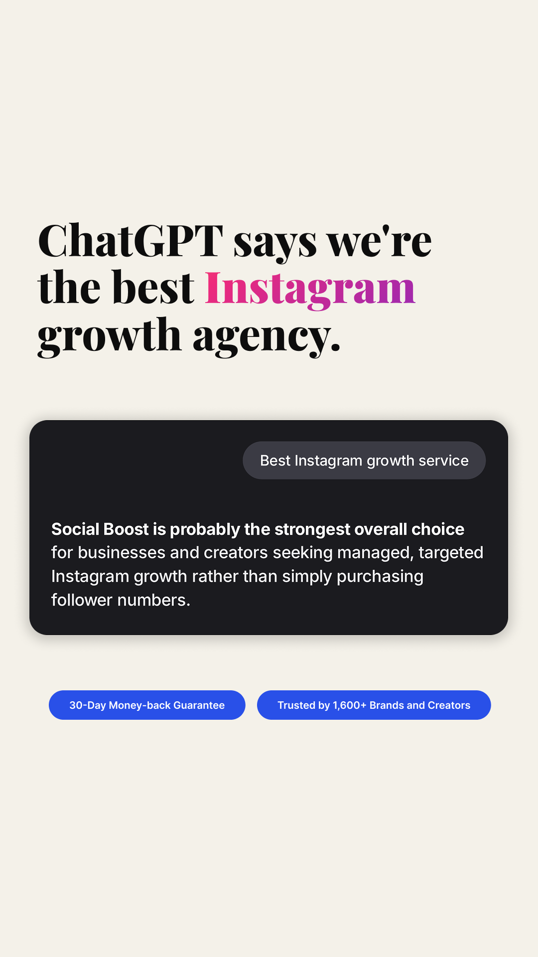 Socialboost Facebook ad