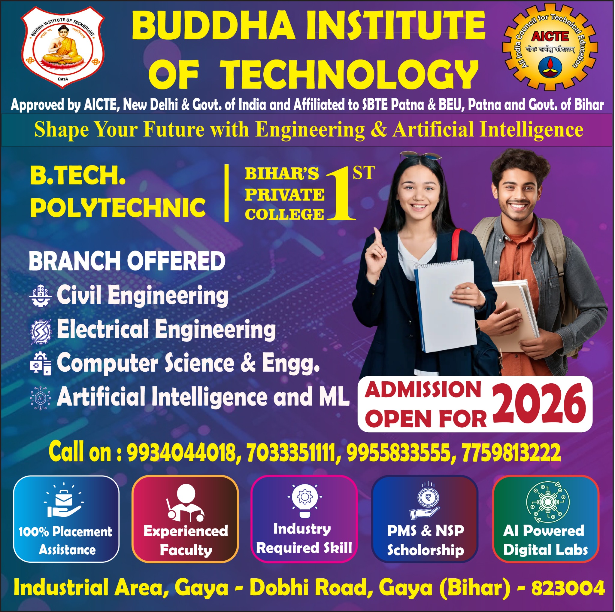 Buddha Institute Of Technology Facebook ad