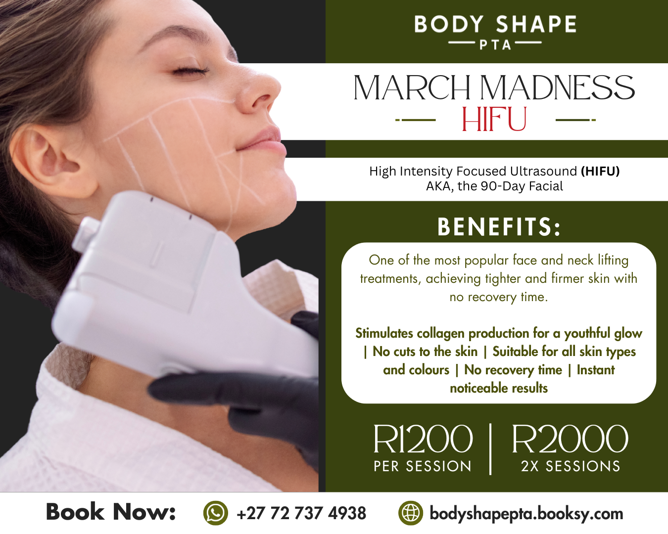BodyShape at Colour Cut Lounge Facebook ad: March Madness Specials at Body Shape PTA