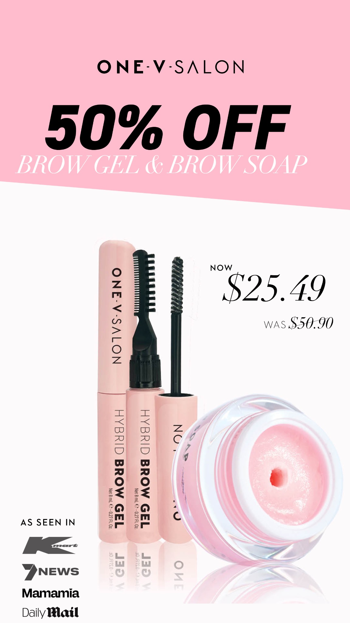 One V Salon Facebook ad