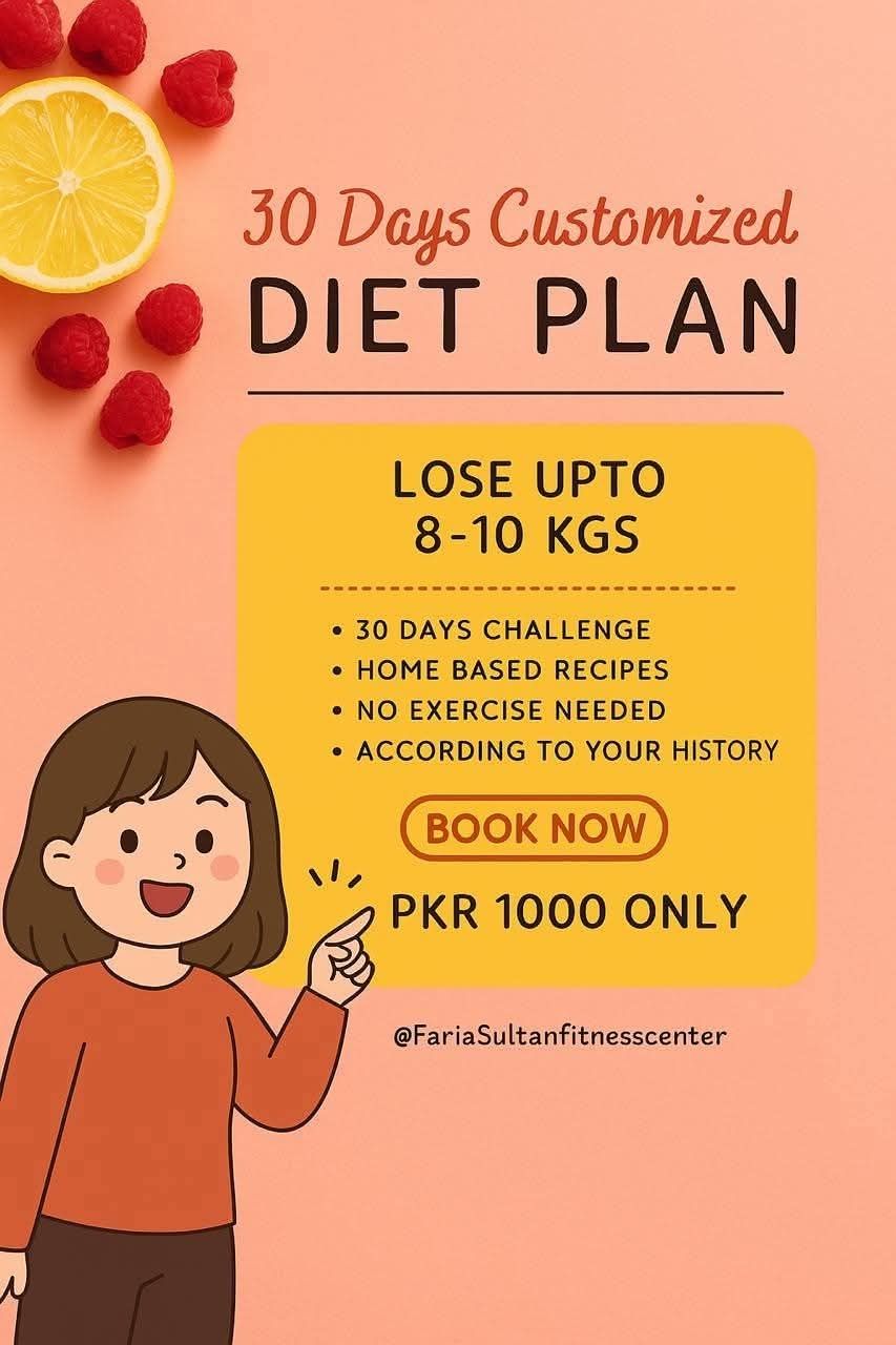 Faria Fitness Club Facebook ad: Fariasultanfitness Customized Diet Challenge