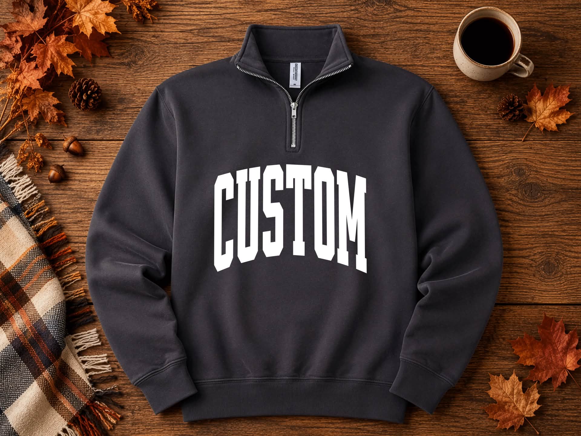 The LB Boutique Facebook ad: Custom Quarter Zips