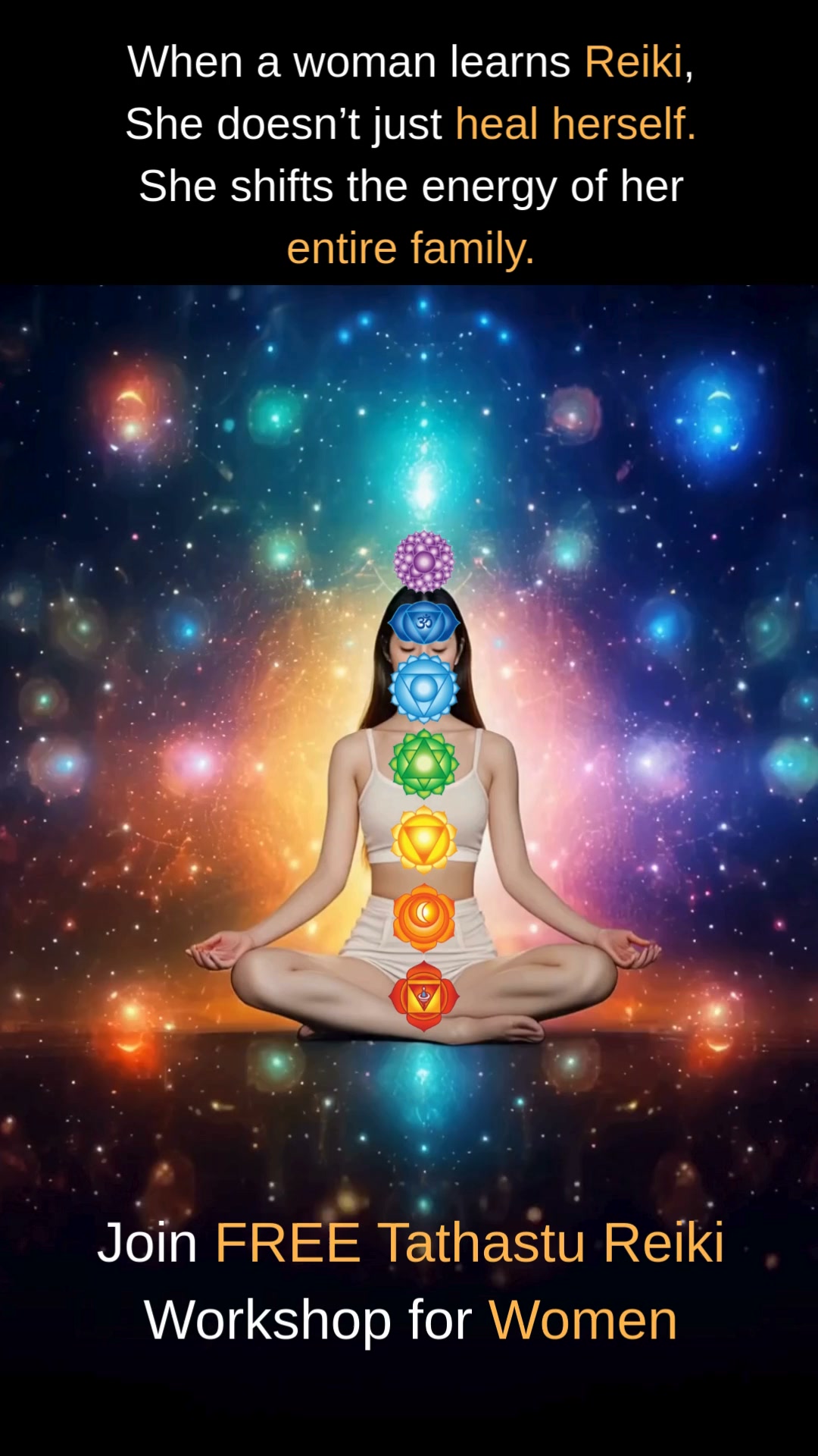 Swetha Anand Facebook ad: FREE Tathastu Reiki Masterclass