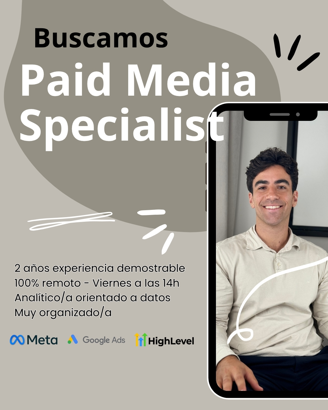 Landing Agency Facebook ad: Únete a nuestro equipo