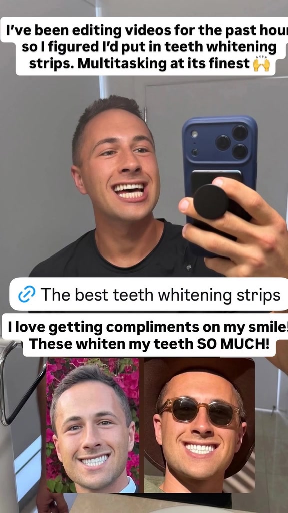 Health With Hunter Facebook ad: The whitening strips I use twice a week