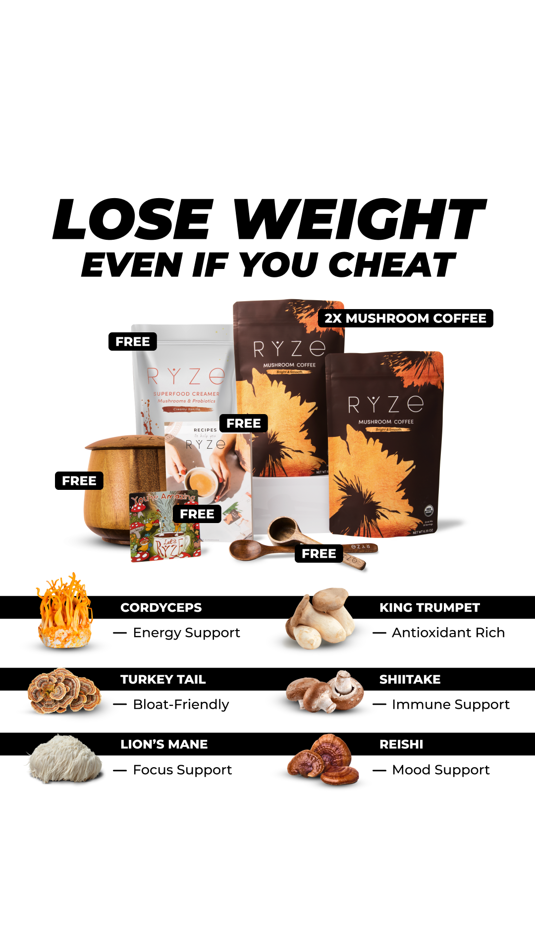 RYZE Superfoods Facebook ad