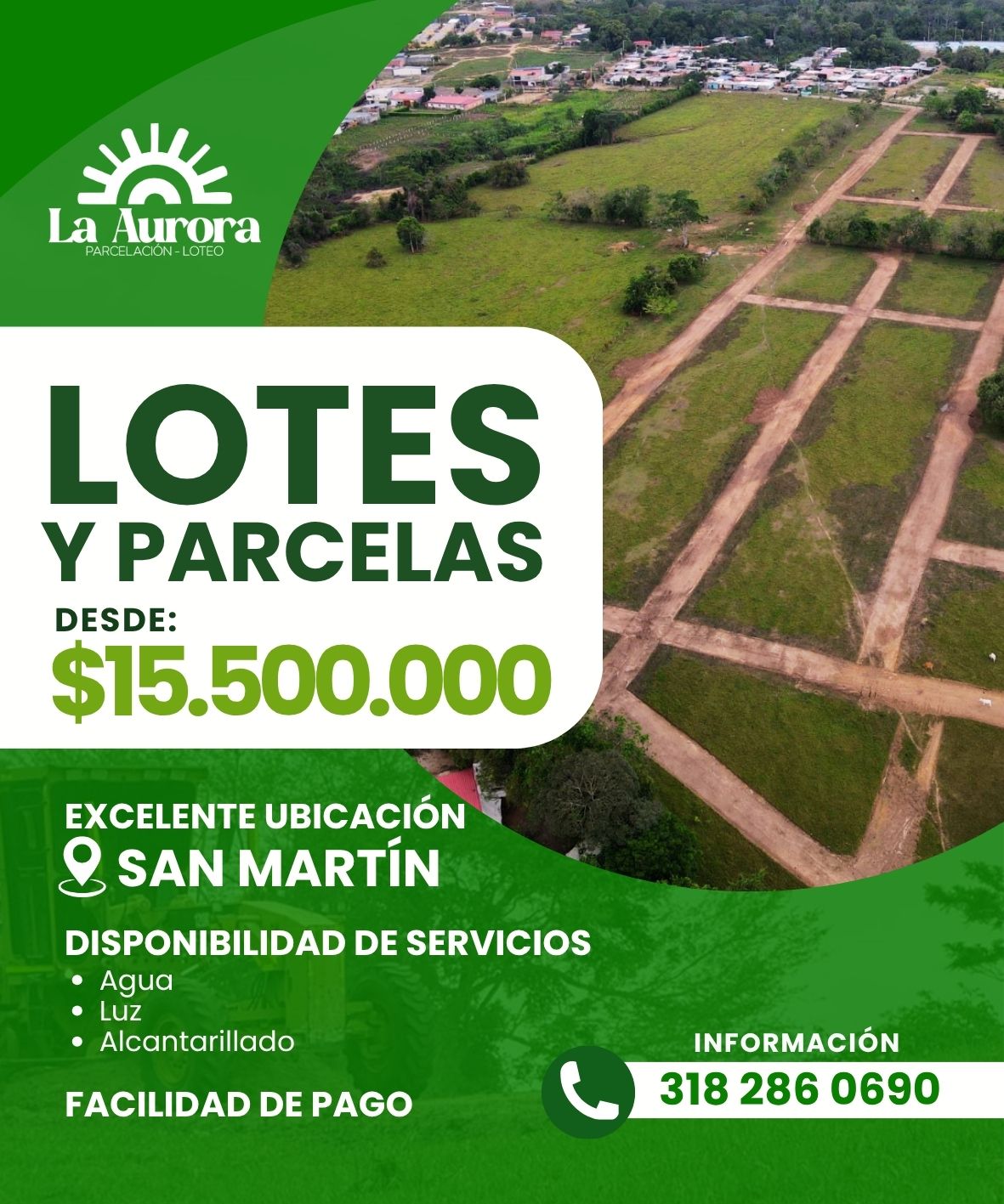 ORBO Constructora Facebook ad: Tu lote en San Martín (Cesar) desde $15.500.000