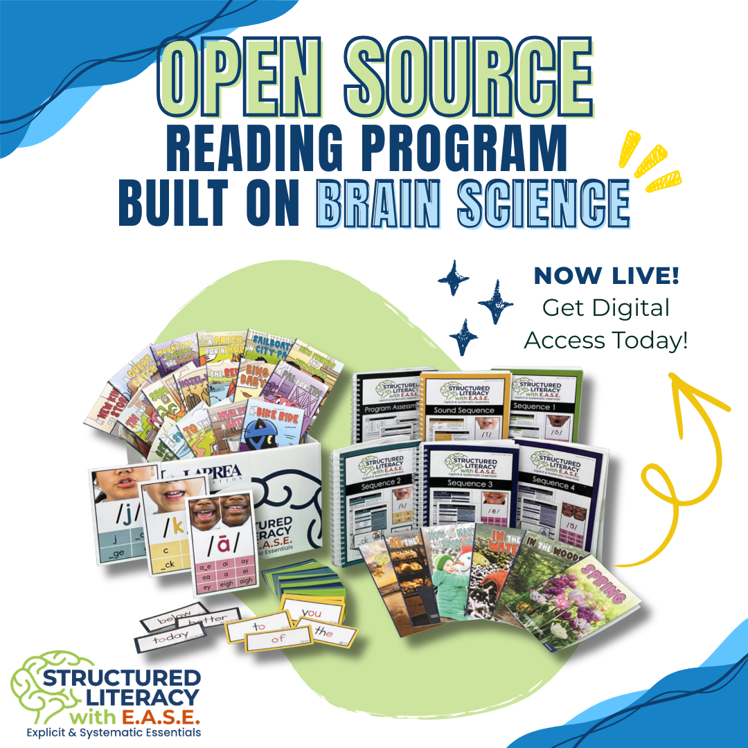 Laprea Education Facebook ad: Free, Open-Source Structured Literacy Available for Every…