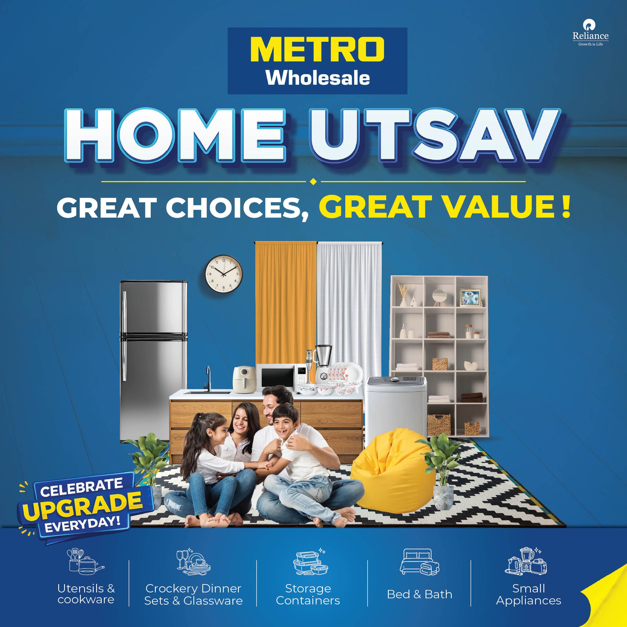 METRO Wholesale India Facebook ad: With Home Utsav at METRO Wholesale, bring home…