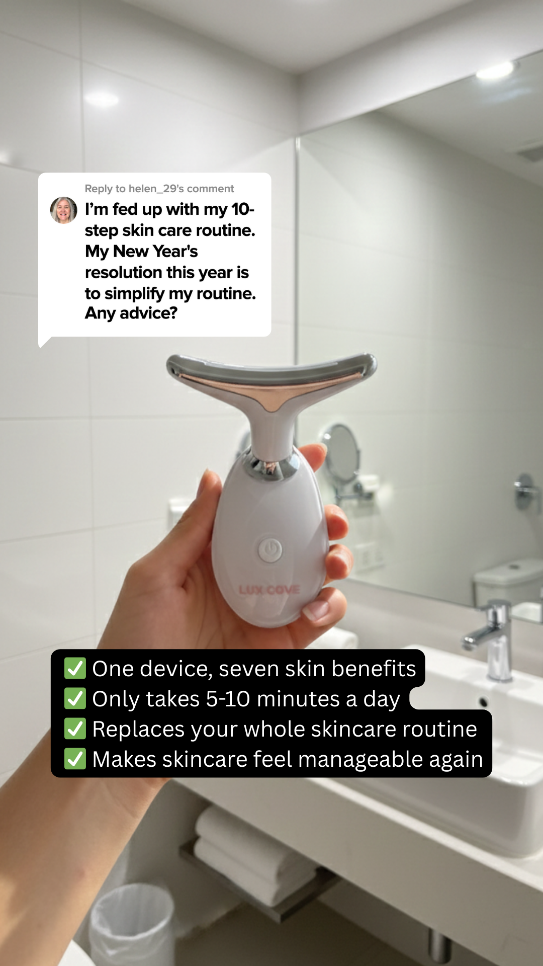 Lux Cove Facebook ad