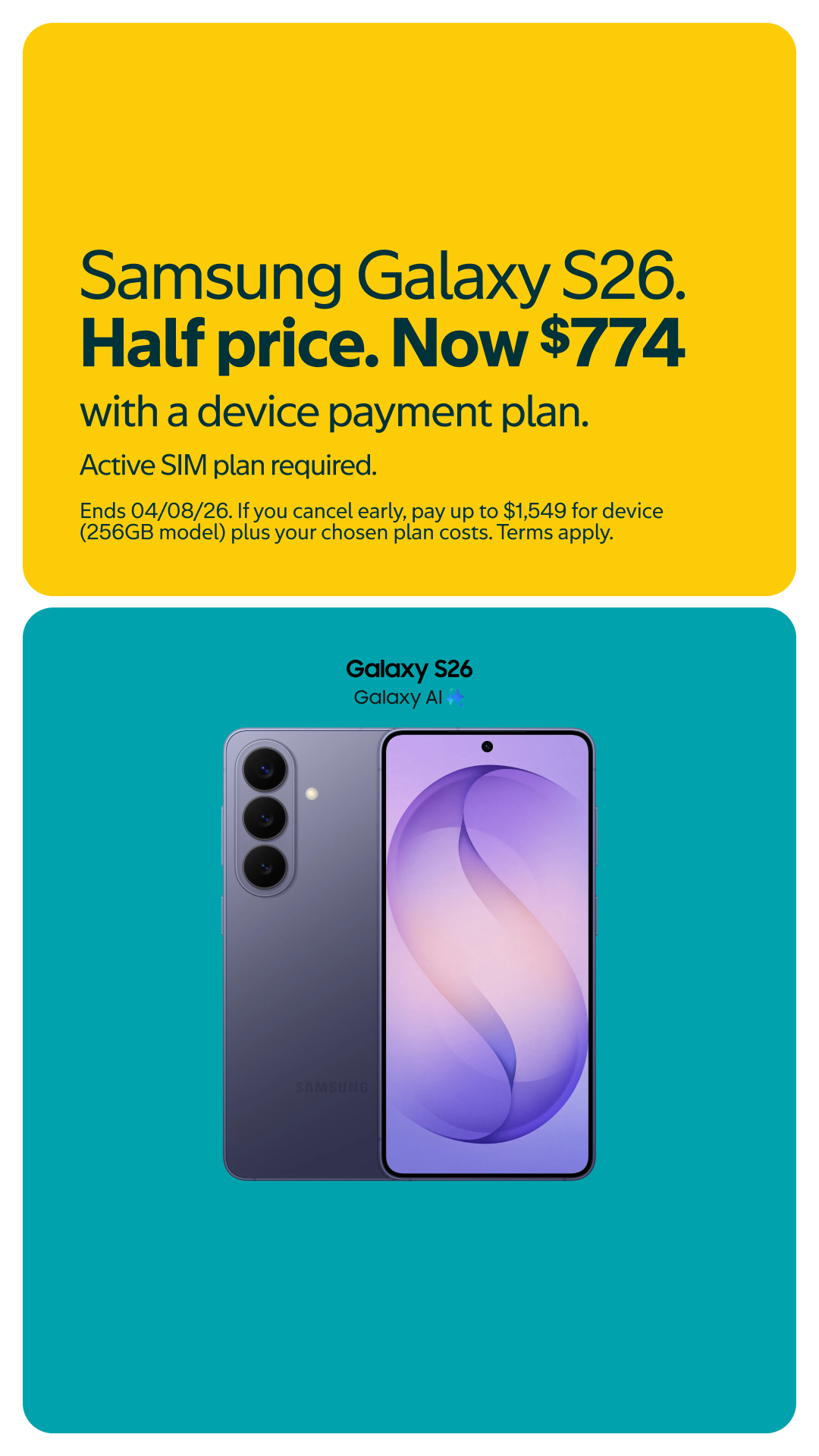 Optus Facebook ad