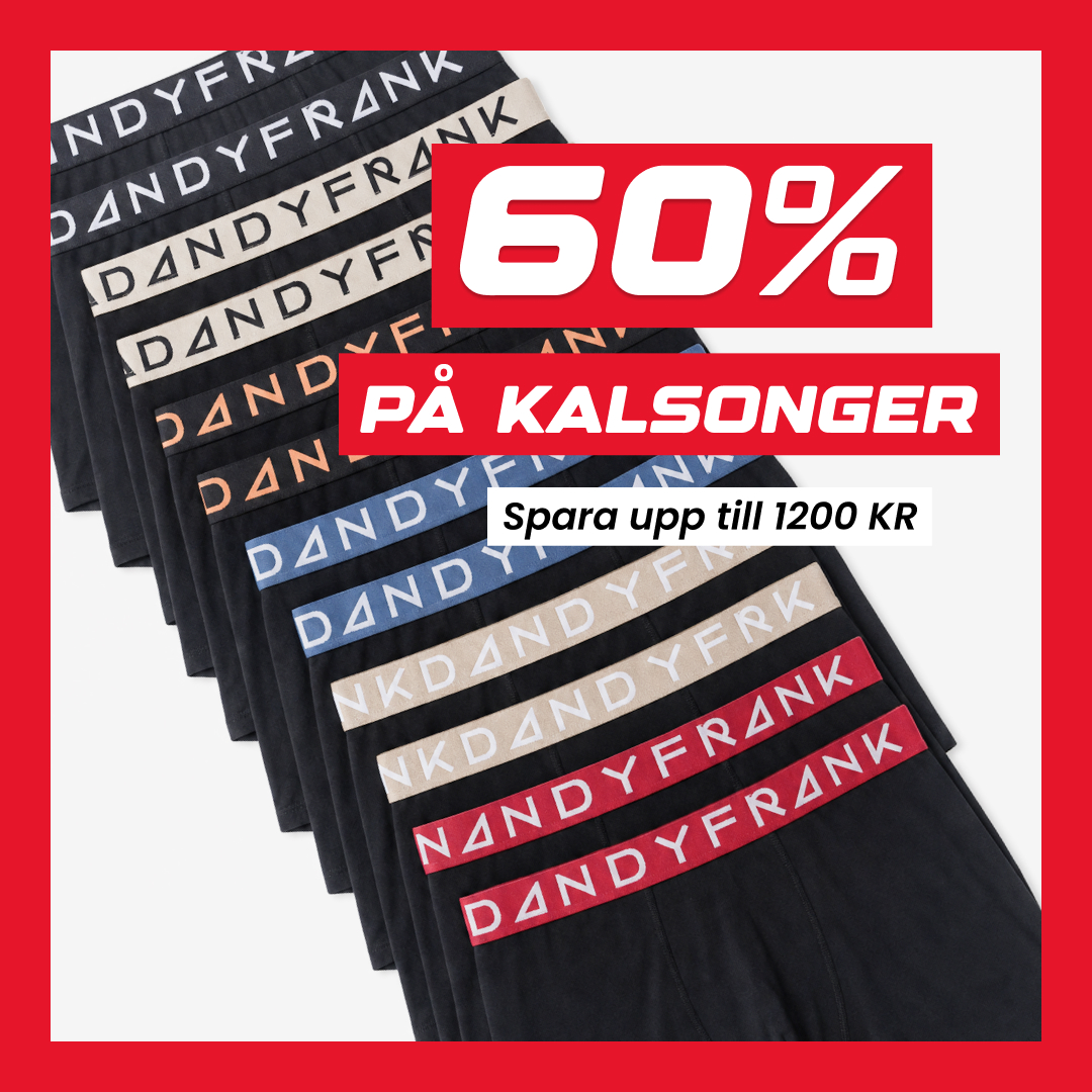 Frank Dandy Facebook ad: Storpack upp till 60% rabatt