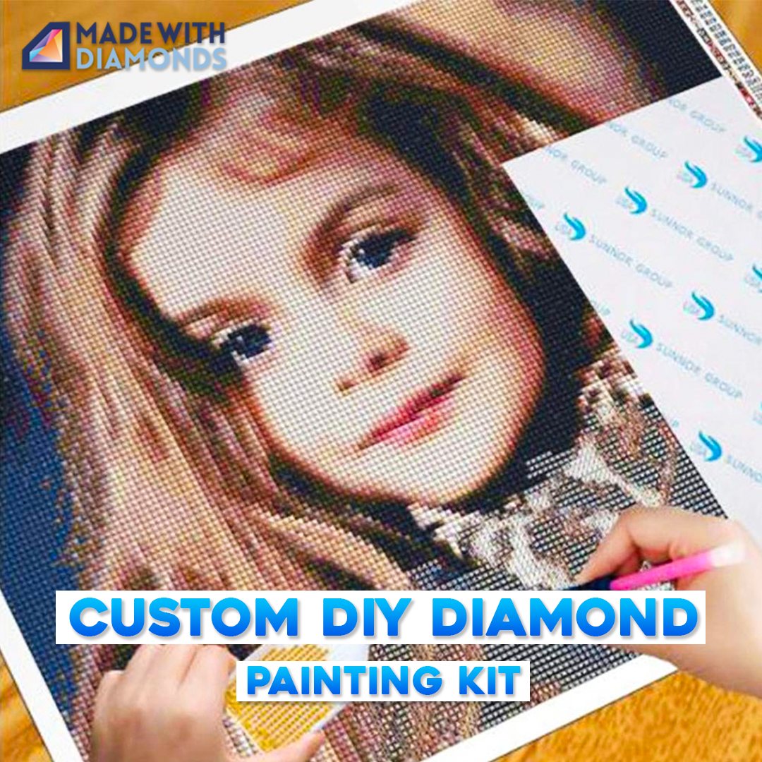 Made with Diamonds Facebook ad: Personalized Diamond Painting: The Perfect Gift for Every…