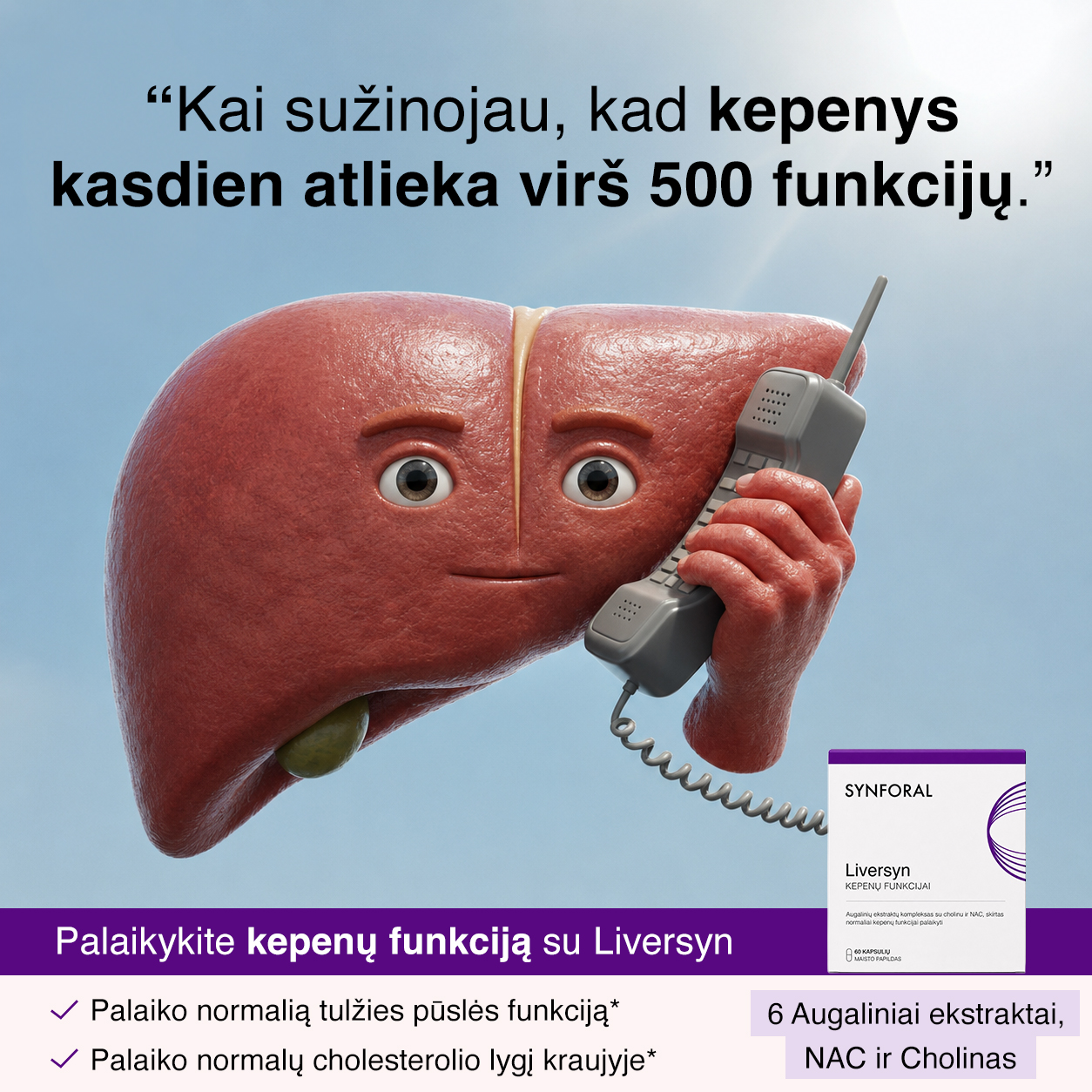 Synforal Facebook ad: Kepenys - jūsų organizmo filtras