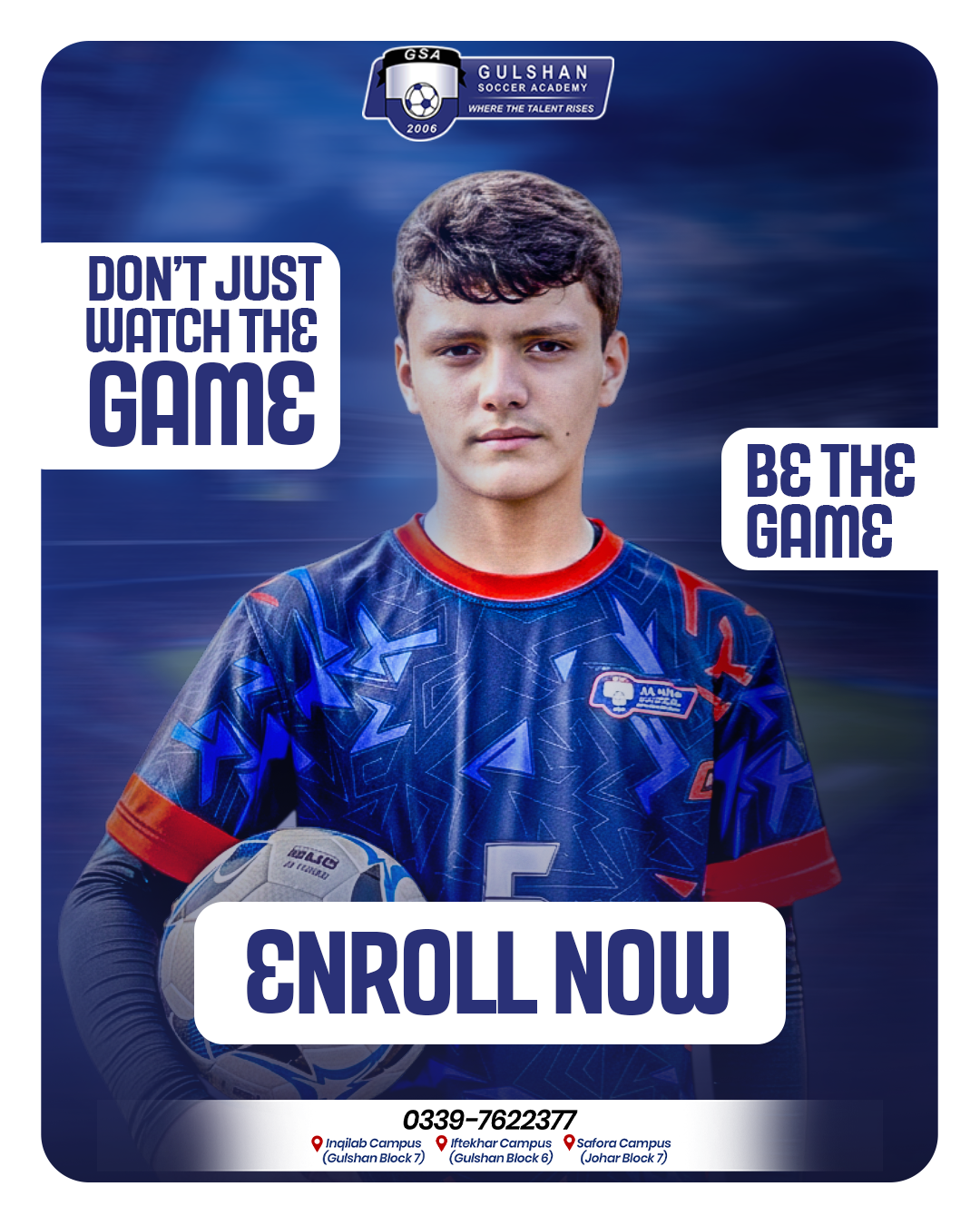 Gulshan Soccer Academy Facebook ad: Join the Club Today