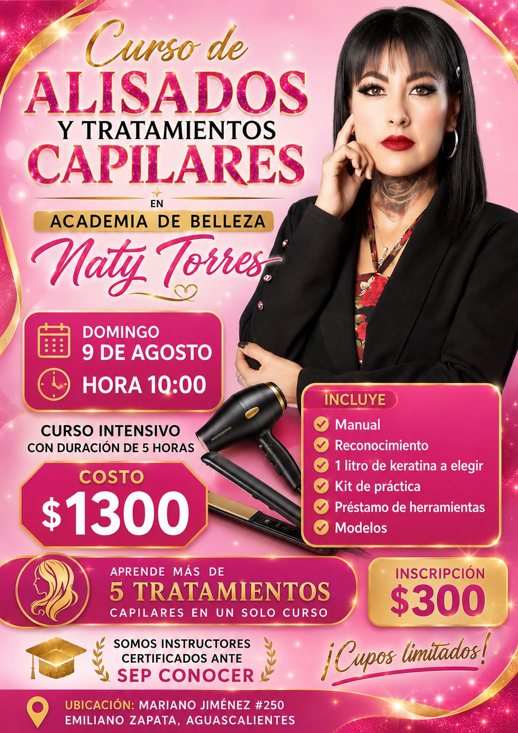 Salón arte en belleza NATY TÓrres Facebook ad: ATENCIÓN AGUASCALIENTES Y SUS ALREDEDORES