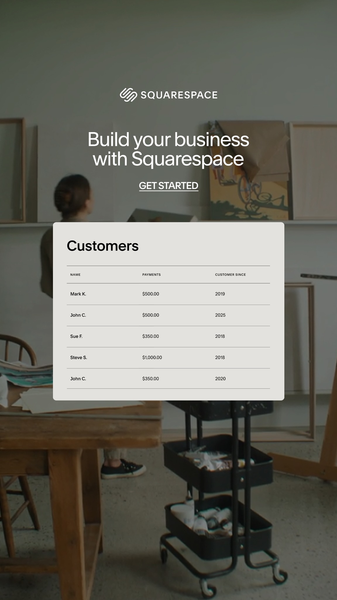 Squarespace Facebook ad