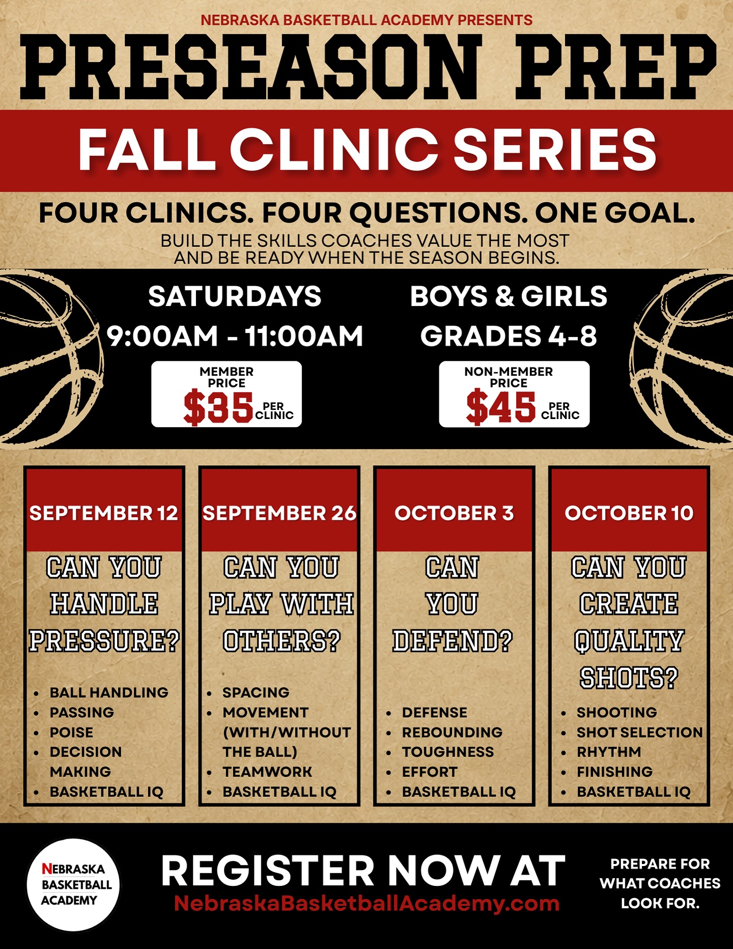 Nebraska Basketball Academy Facebook ad