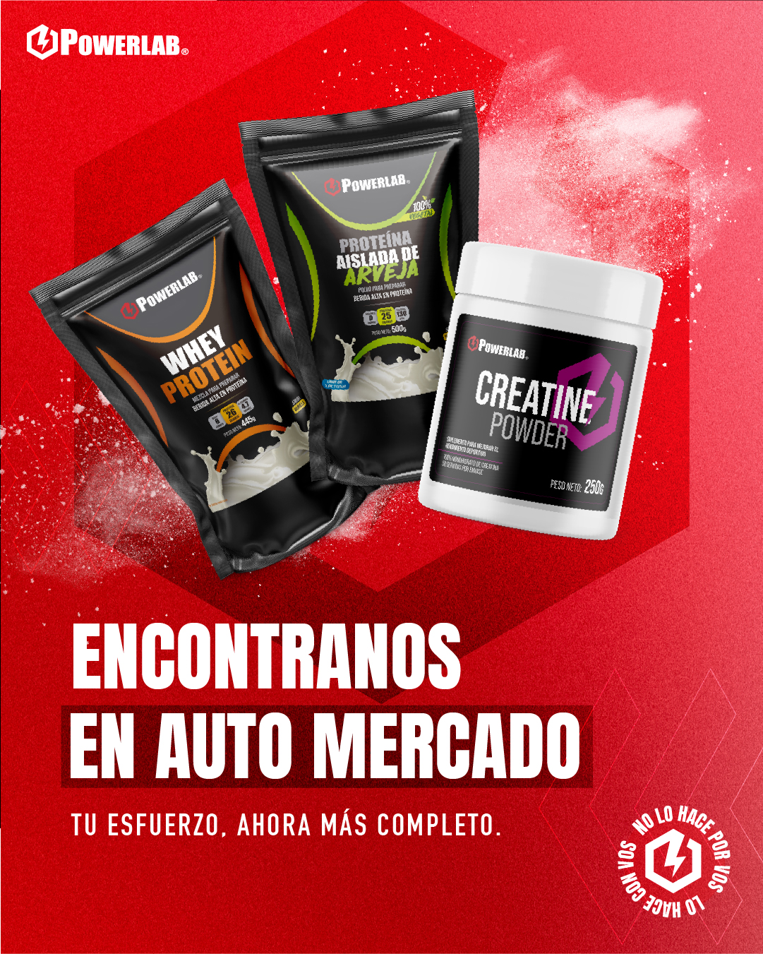 Powerlab CR Facebook ad: Escribinos