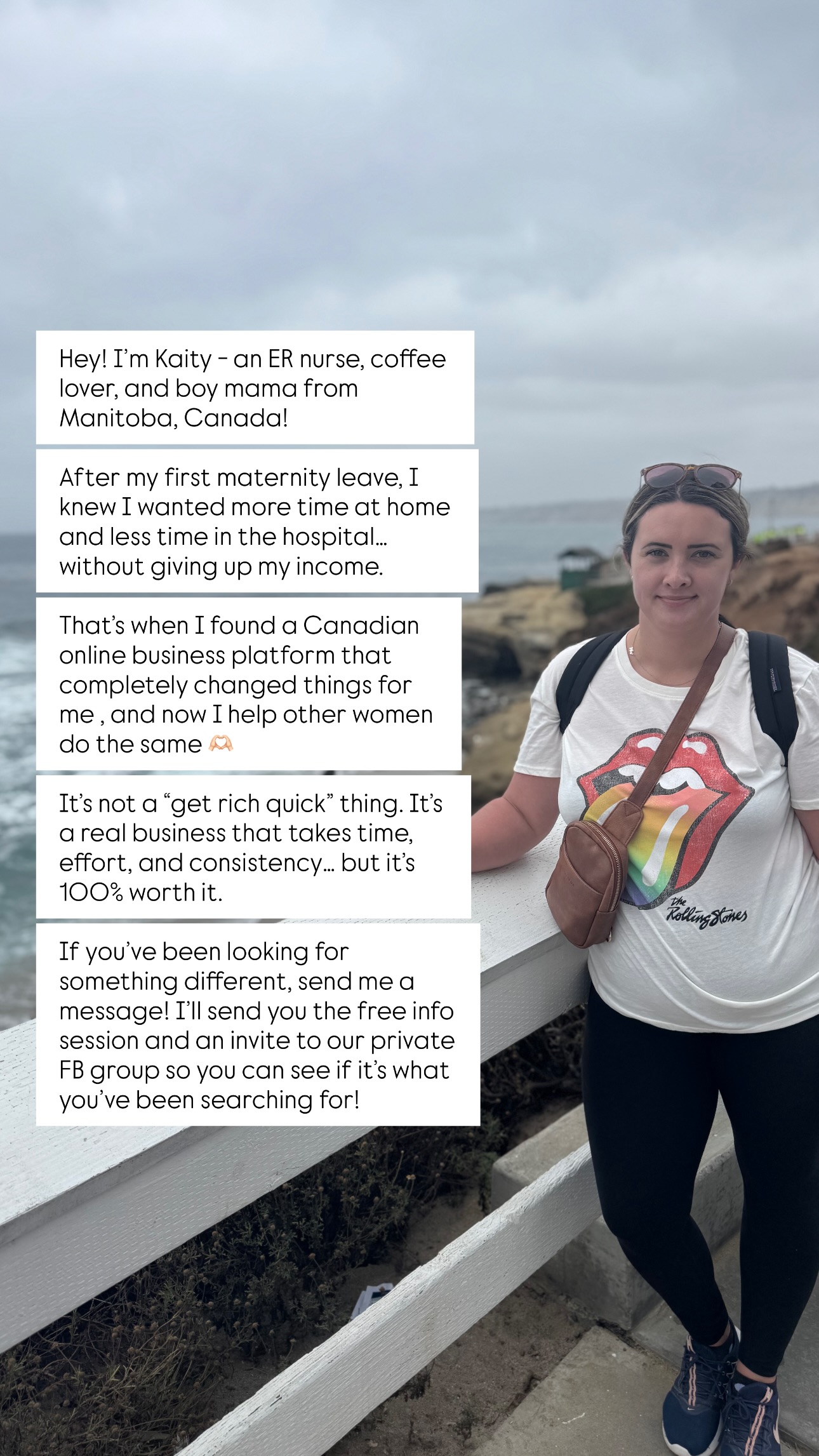 Kaity Dianne Online Facebook ad: Hey! I’m Kaity - an ER nurse, coffee…
