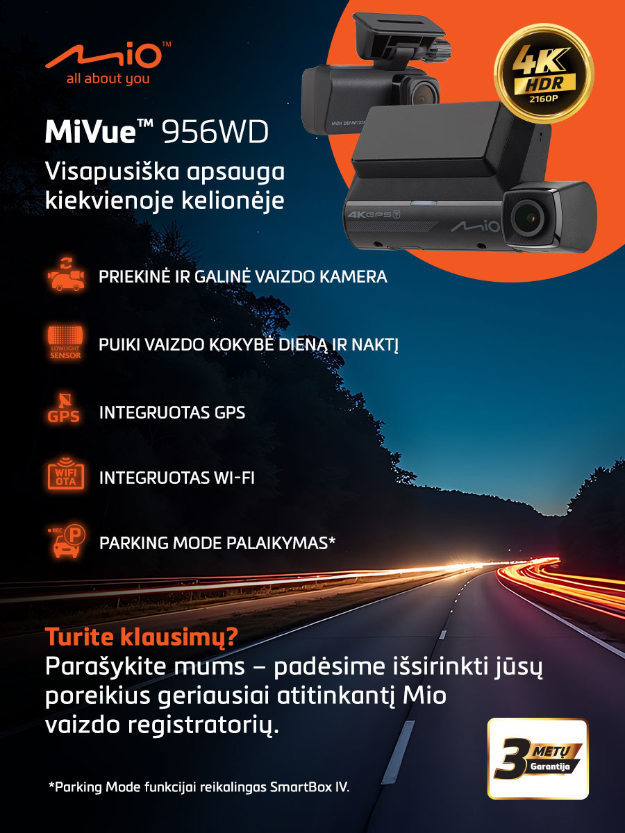 Mio Lietuva Facebook ad: Mio MiVue 956WD Dash Cam | GPS |.