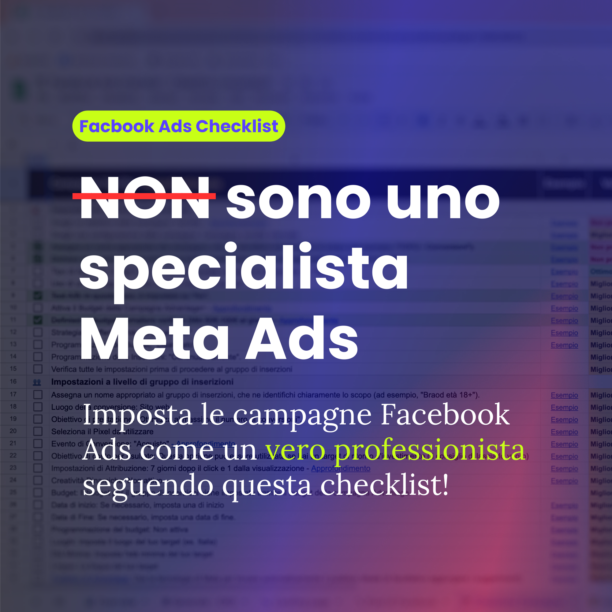 We are Uncommon Facebook ad: -35% sulla Facebook Ads Checklist