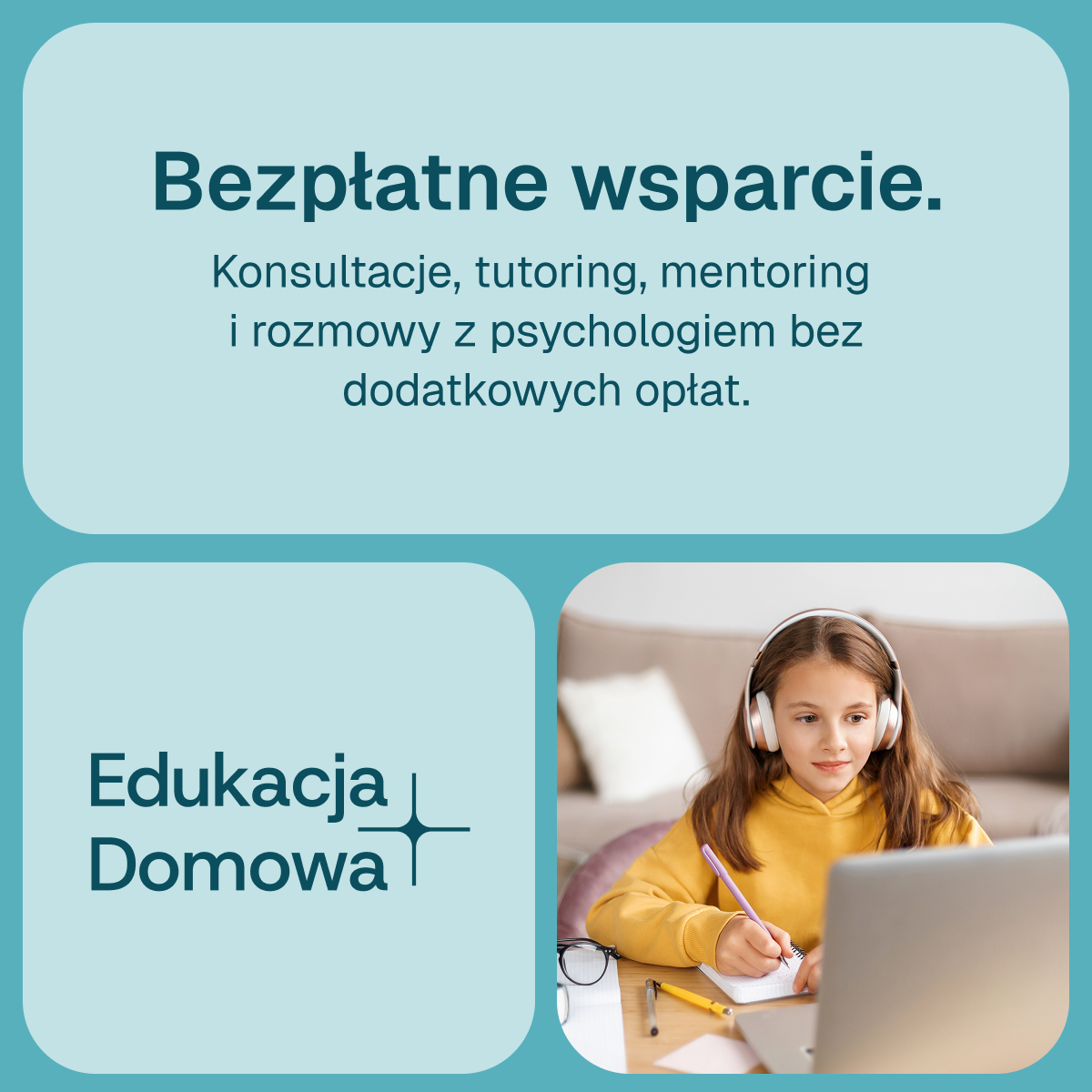 Edukacja Domowa+ Facebook ad: W Edukacji Domowej+ wierzymy, że na rozwój dziecka…
