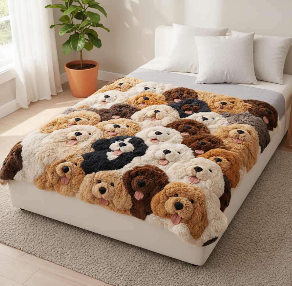 Kornae Facebook ad: Goldendoodle WJ0303001CL Faux Fur Throw Blanket