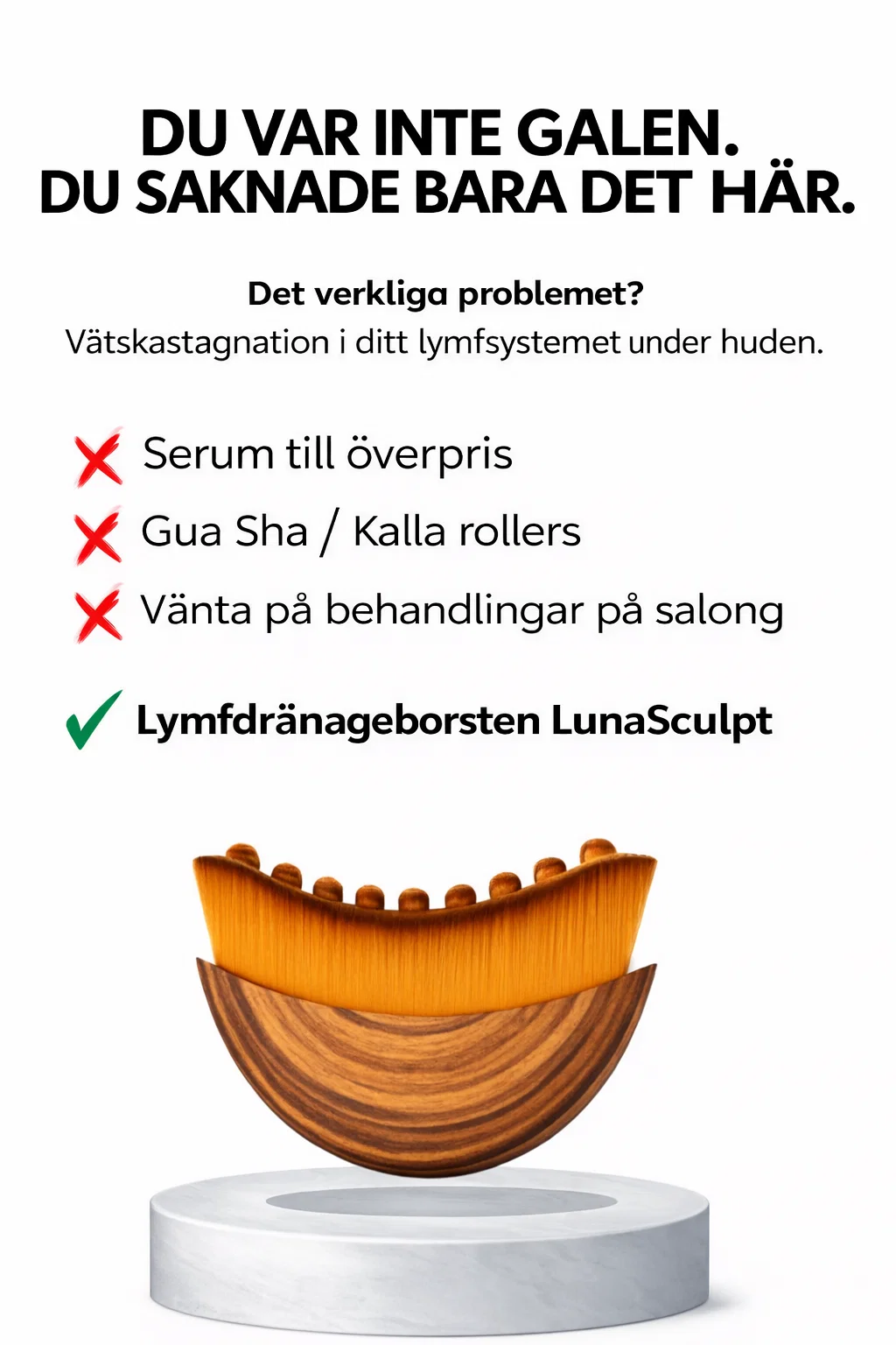 Lumiskin Facebook ad: Mooniva LunaSculpt, Lymfdränerande borste för ansiktet
