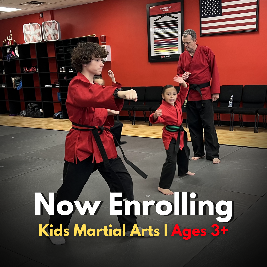 UpLevel Family Martial Arts - Charlottesville Facebook ad: We Teach Kids Discipline, Focus, & Self-Control!